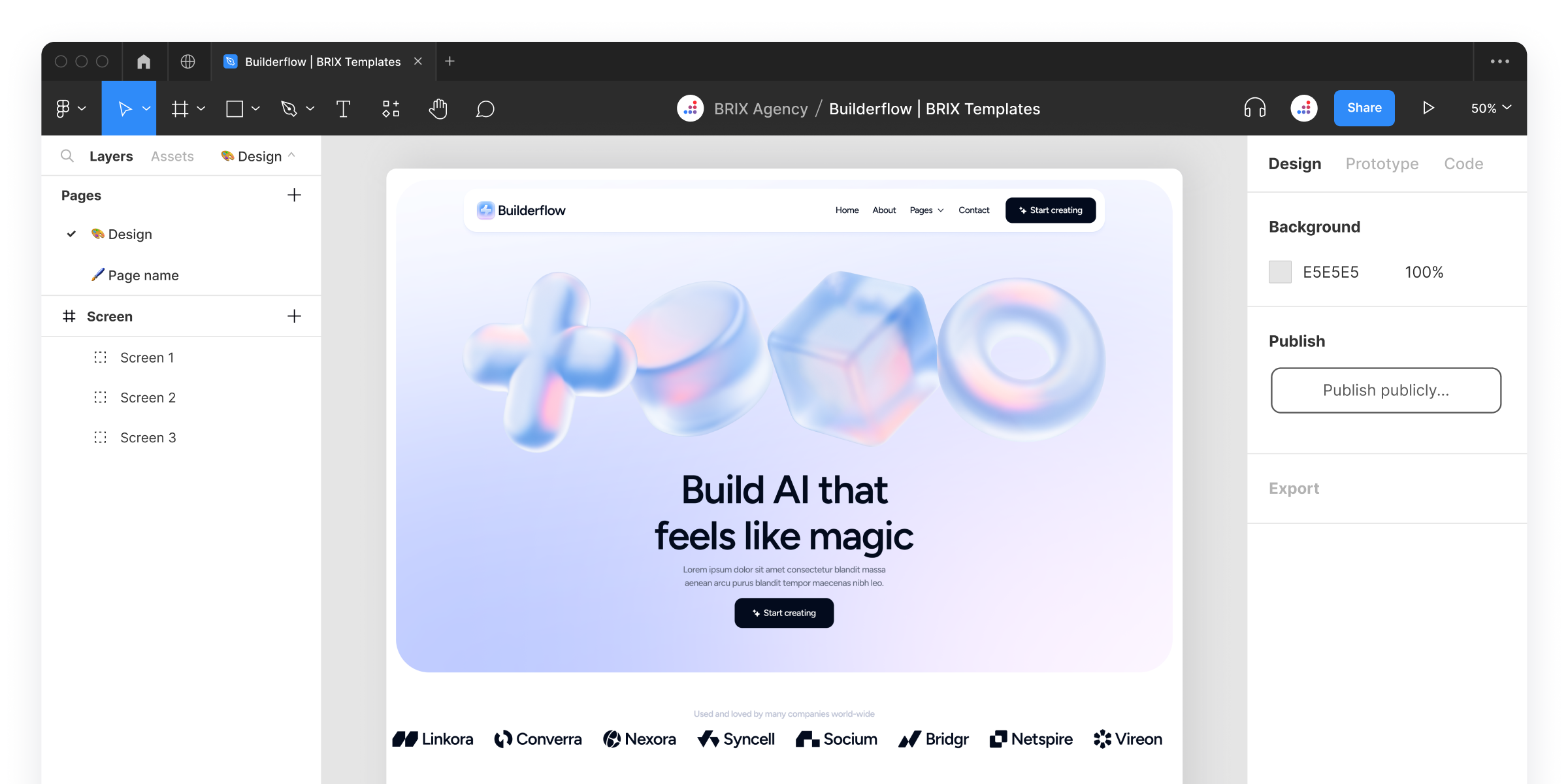 LLM App Builder Figma Website Template