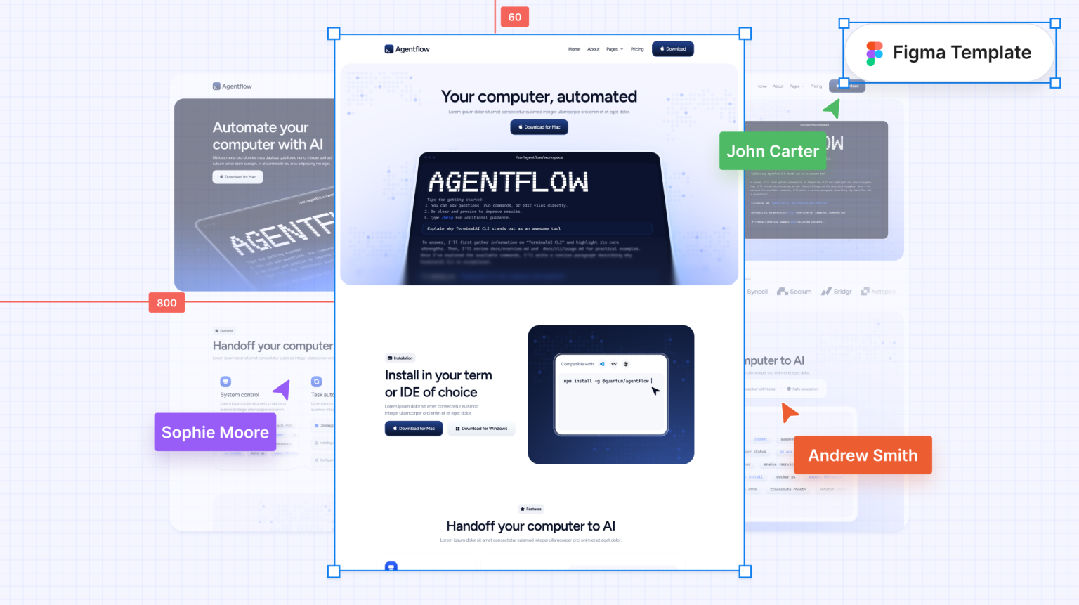 Agentflow - AI Coding Agent Figma Template - Free Figma Resource ...