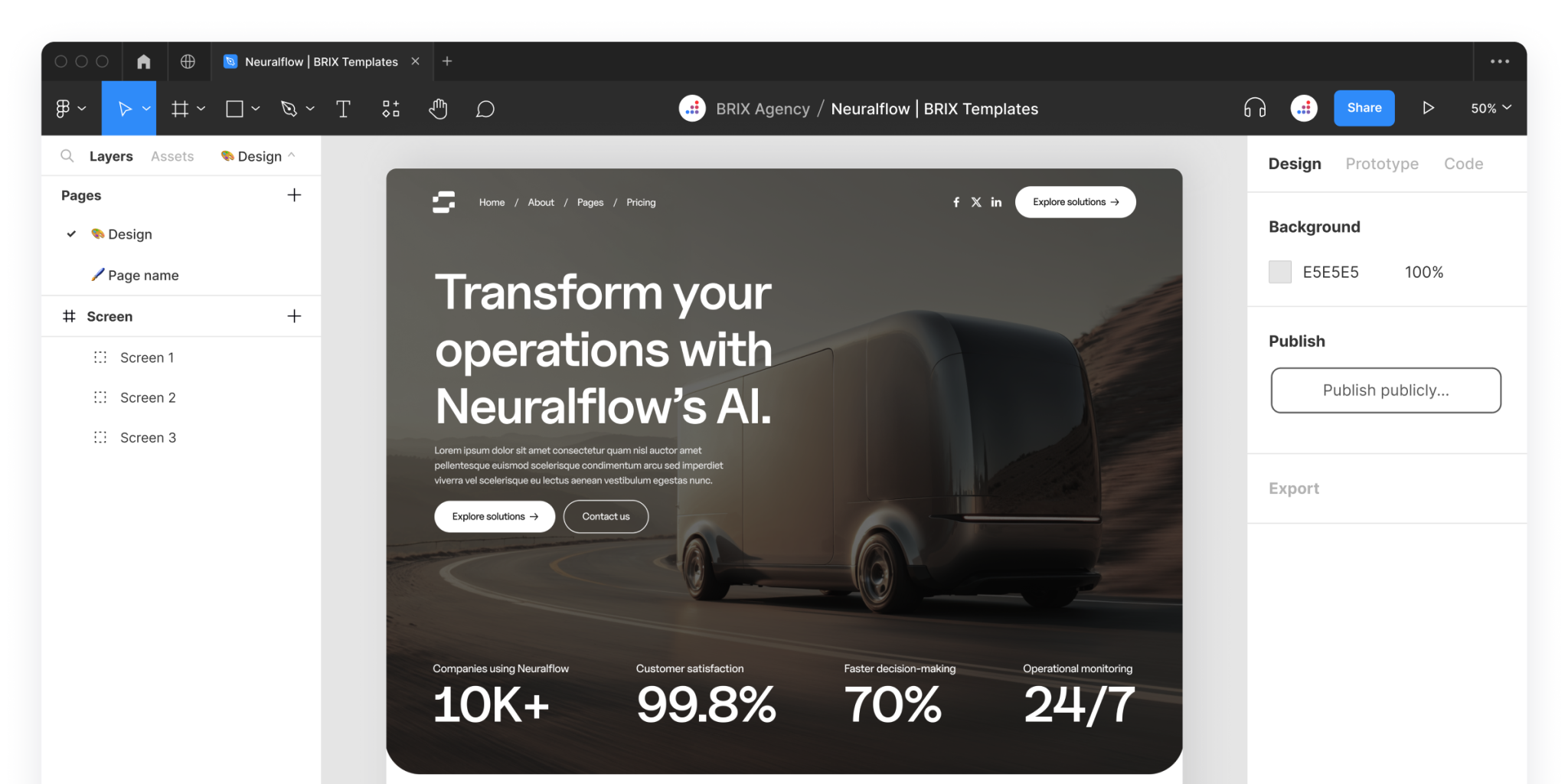 Neuralflow - AI Solutions Figma Template - Free Figma Resource | Figma ...