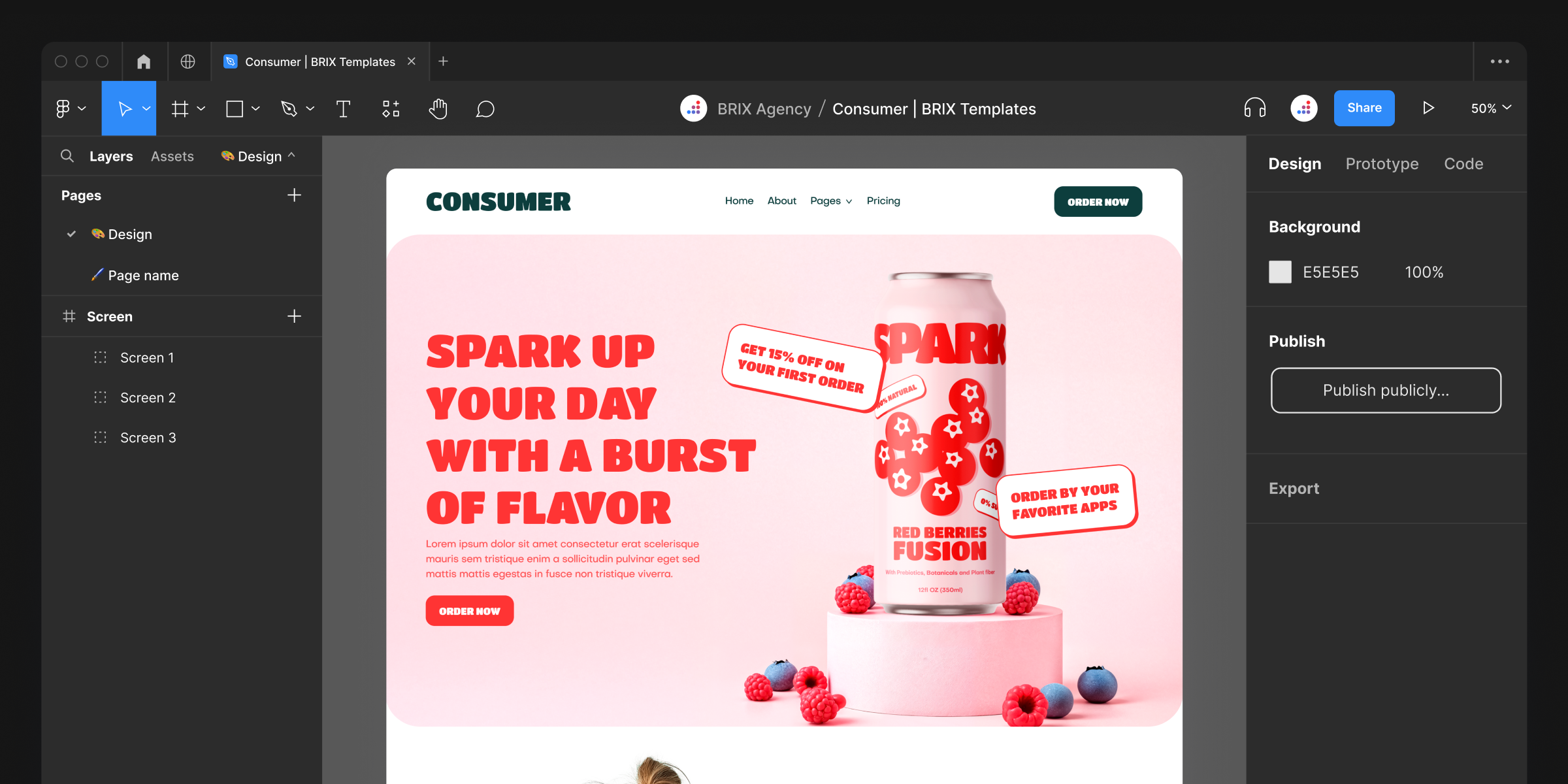 Ecommerce Brand Figma Website Template
