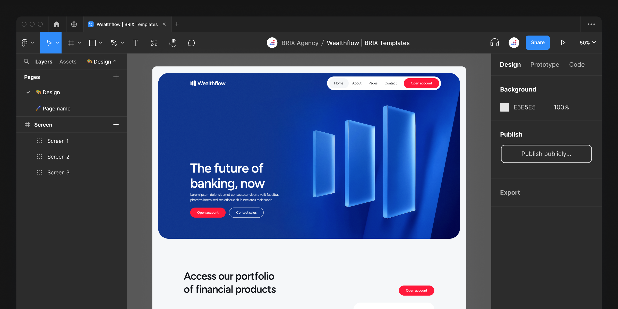 Investment Banking Figma Website Template