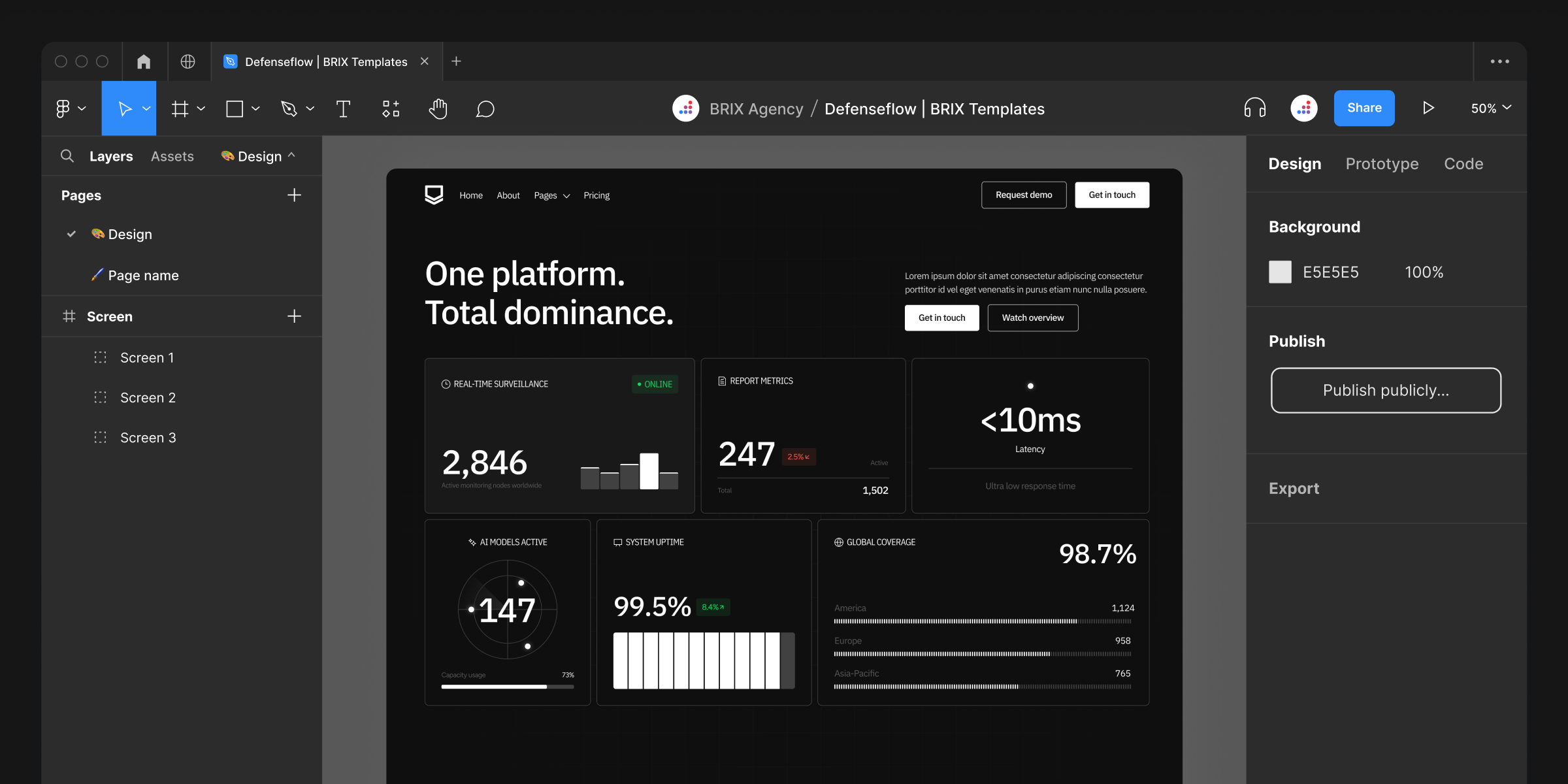 Military Tech Figma Website Template