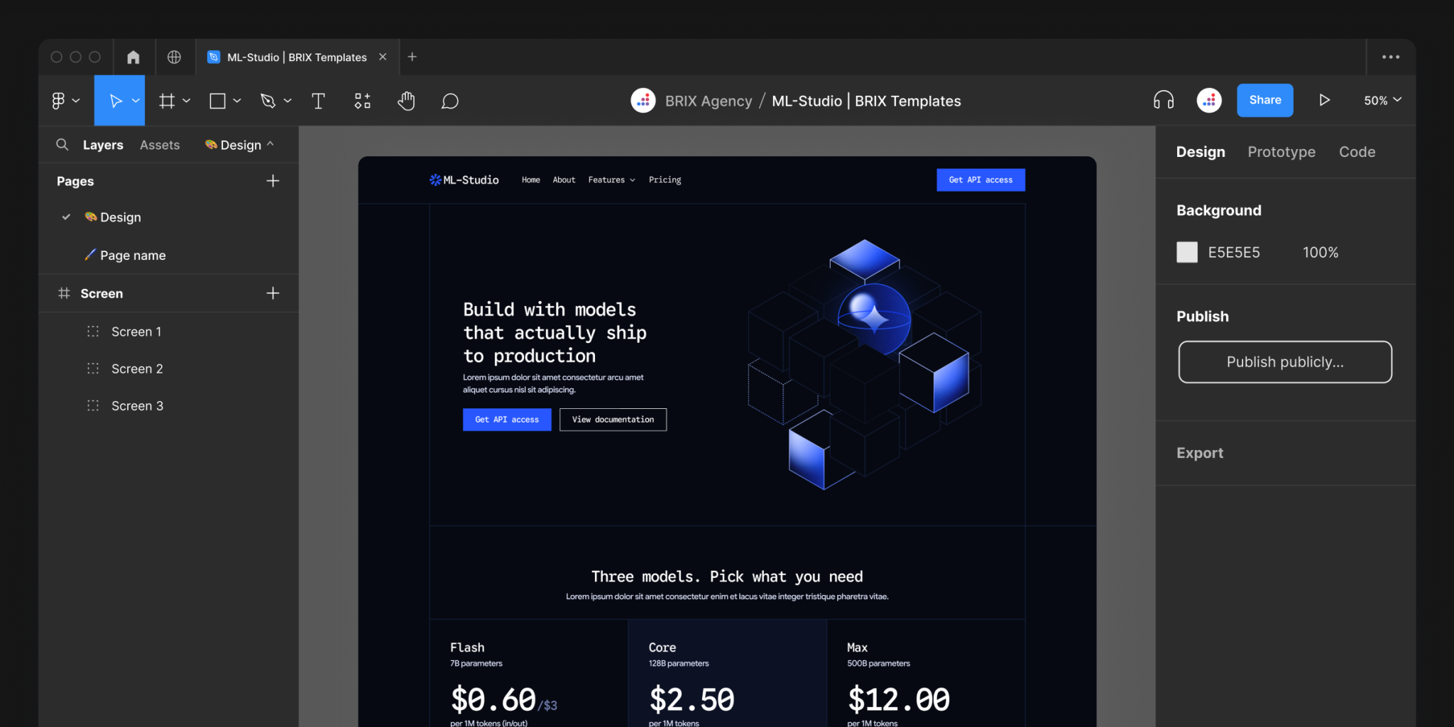ML-Studio - AI Research Lab Figma Template - Free Figma Resource ...
