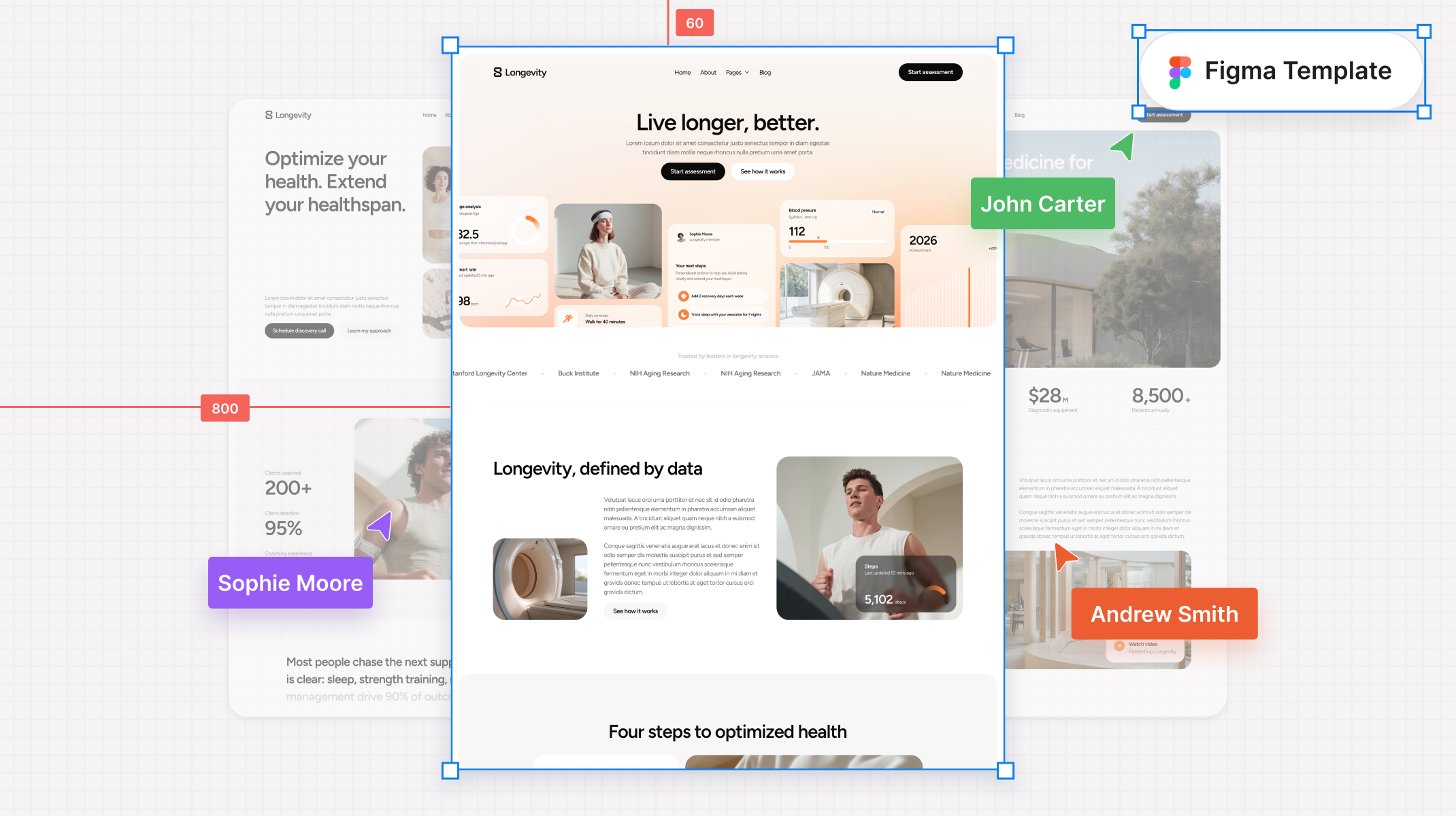 Longevity Clinic Figma Template