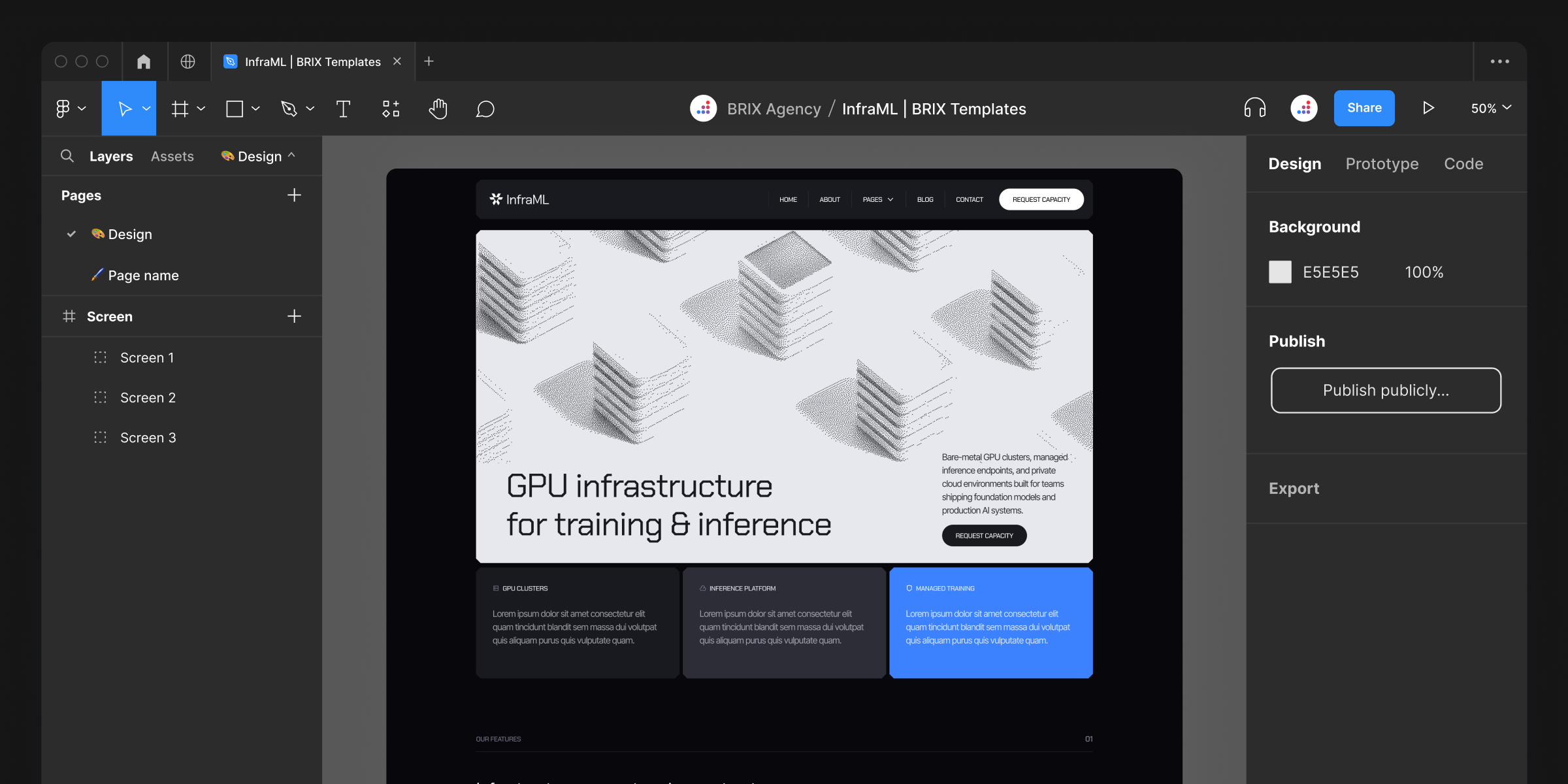 AI Infrastructure Figma Website Template