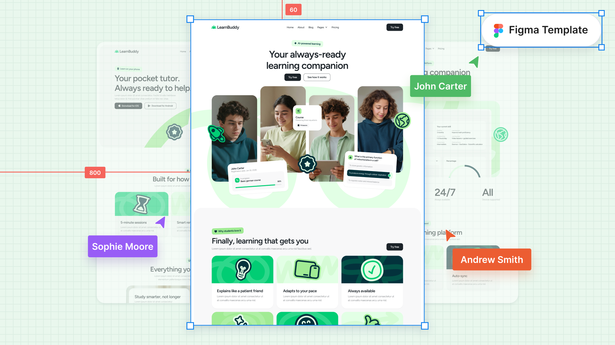 AI Learning Platform Figma Template