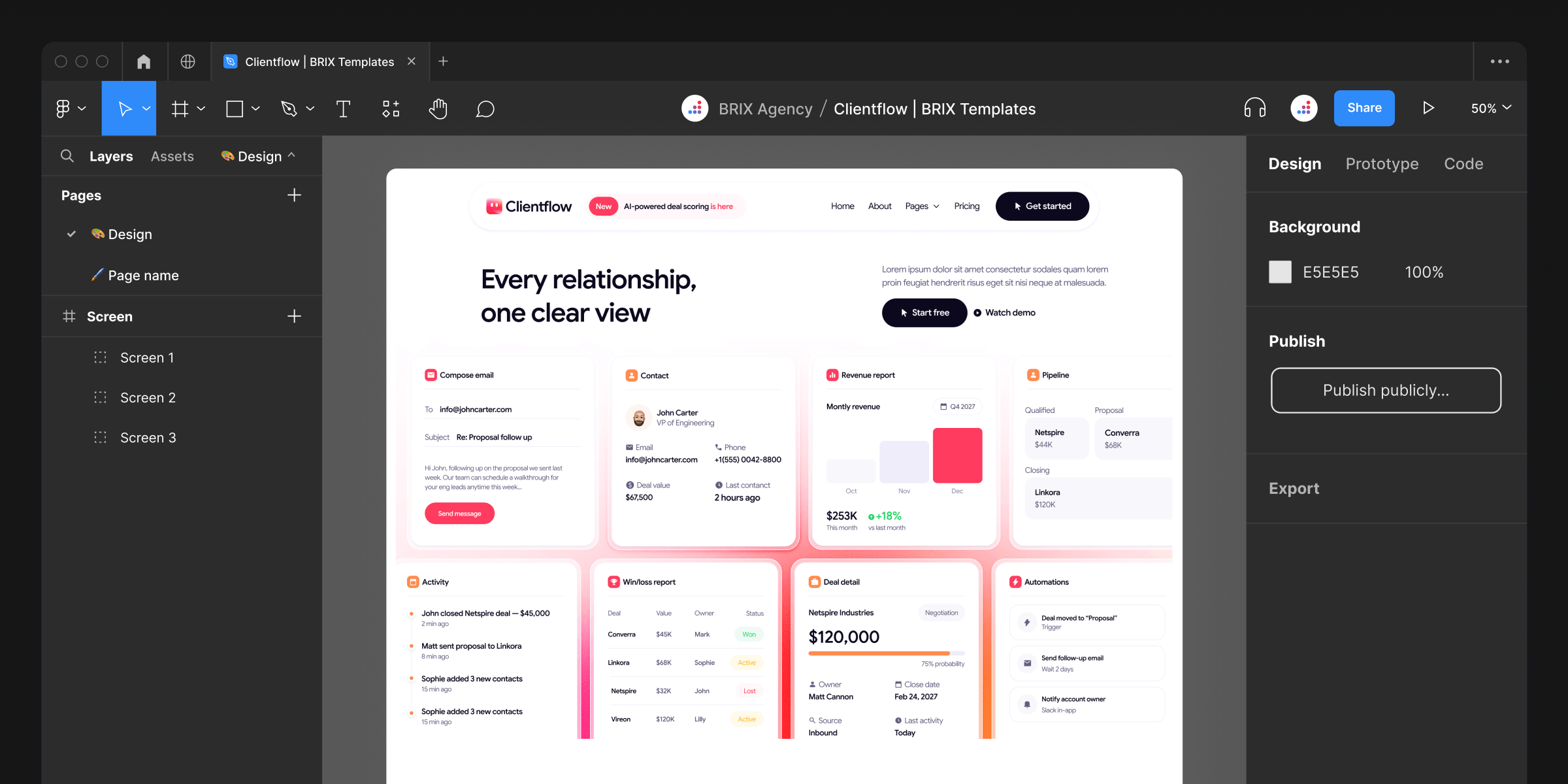 SaaS CRM Website Figma Template