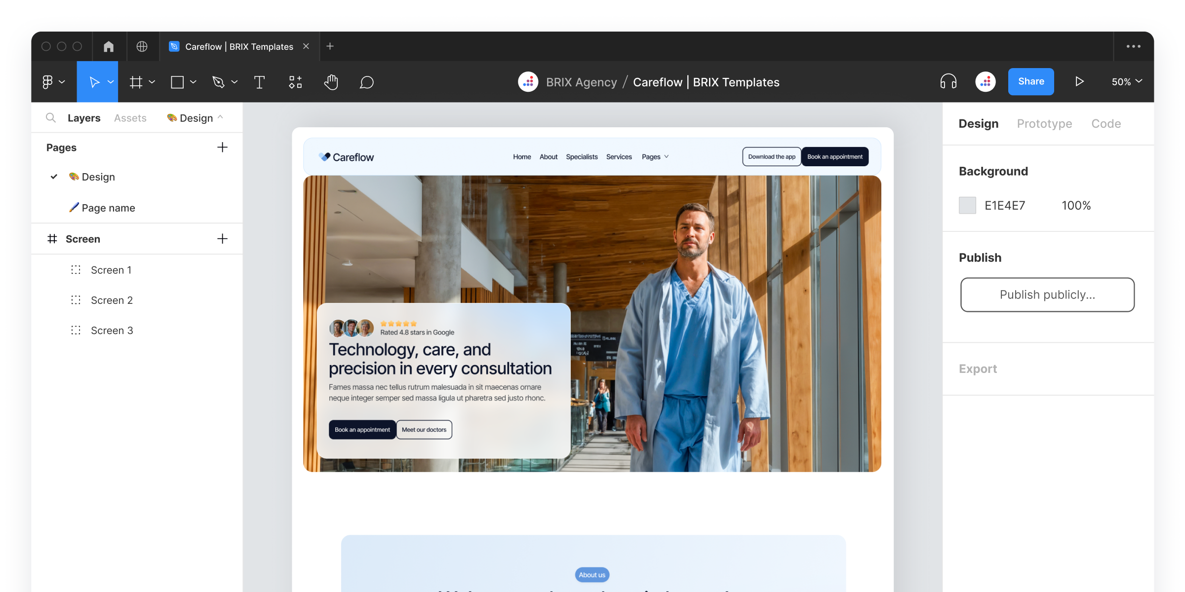 Healthcare Provider Website Figma Template